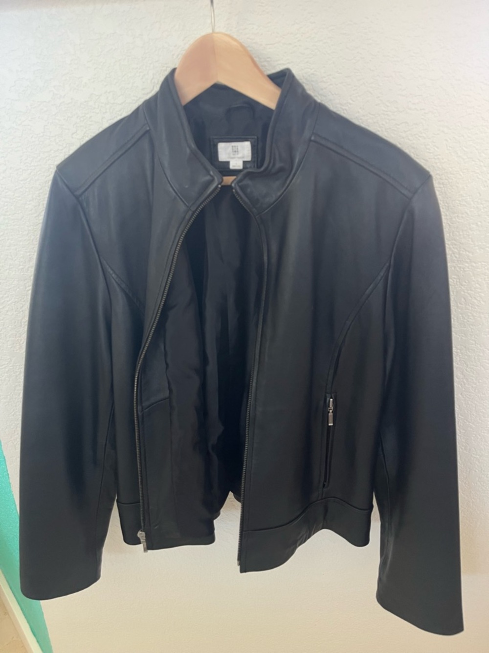 Apartment nine lamb skin leather jacket